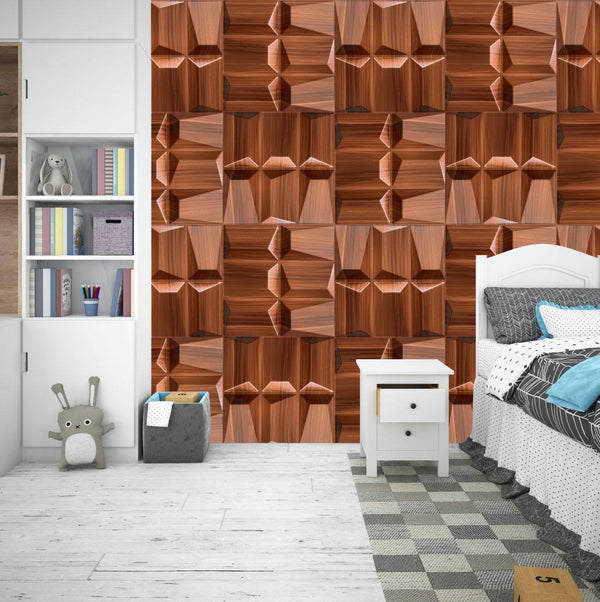 3D Tile Dark Wood 090